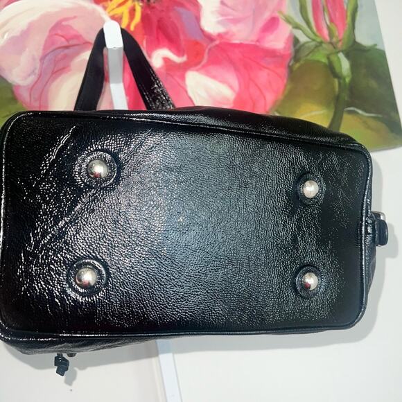 Via Repubblica Made In Italy Genuine Leather Patent Leather Purse Bag - Picture 4 of 16